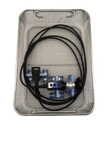 Woven Wire Mesh Camera Tray 13" x 9" x 3.5" With Holders