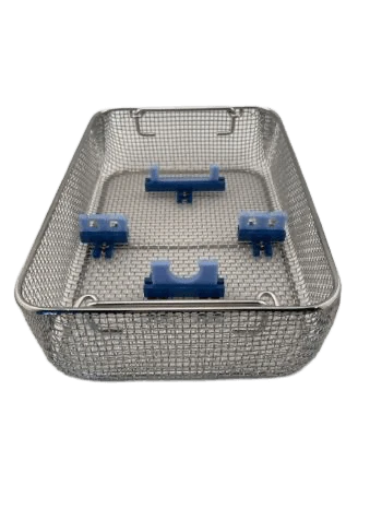Wire Mesh Camera Tray 13" x 9" x 3.5" With Holders