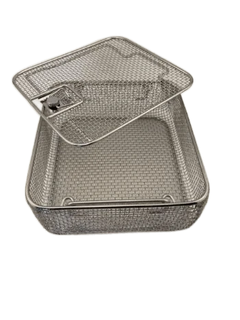 Wire Mesh Sterilization Tray 9'' L x 10'' W x 3.5'' H