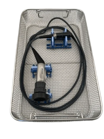 Woven Wire Mesh Camera Tray 16" x 10" x 3" With Holders