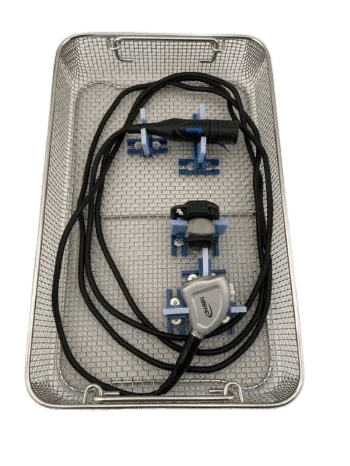 Woven Wire Mesh Camera Tray 16" x 10" x 3" With Holder