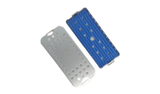 Sterilization Tray Aluminum Small Size 6" L X 2.5" W X 0.8" H Durable Light Weight - CalTray A1000