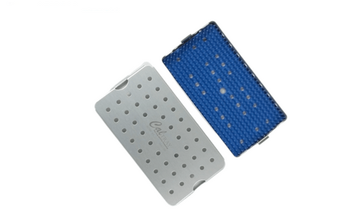Sterilization Tray Aluminum Medium Size 7.5" L X 4" W X 0.80" H - CalTray A2000