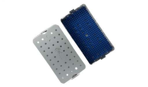 Sterilization Tray Aluminum Medium Size 7.75" L X 4.25" W X 1.50" H - CalTray A2050