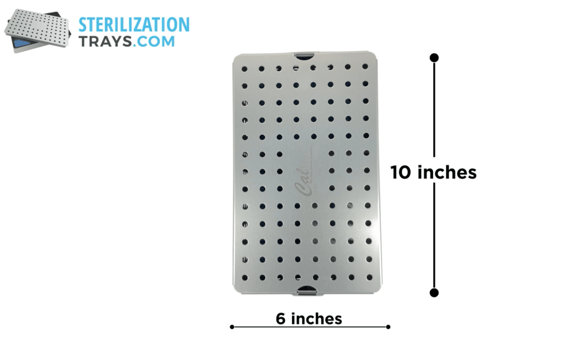 Sterilization Tray Aluminum Large Deep Size 10" L X 6" W X 3" H - CalTray A3000