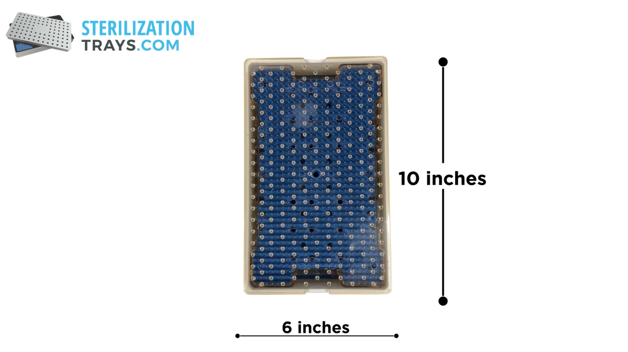 Plastic Sterilization Trays Large With Insert Double Size 10" L X 6" W X 2" H - CalTray P150