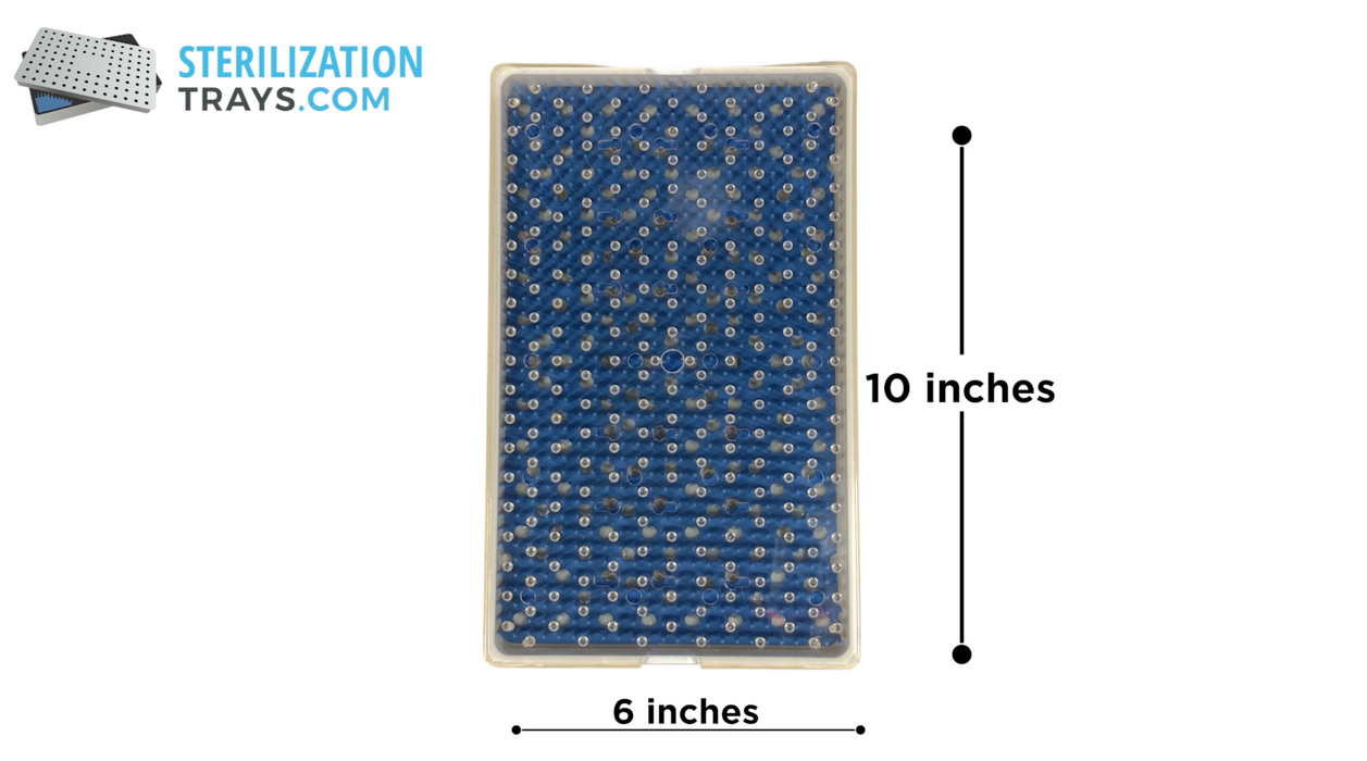 Plastic Sterilization Trays Large Size 10" L X 6" W X 0.75" H - P130