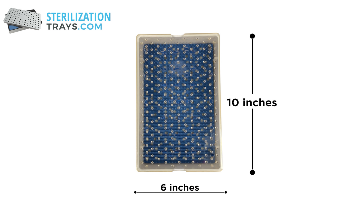 Plastic Sterilization Trays Large Deep Without Insert Tray Size 10" L X 6" W X 2" H