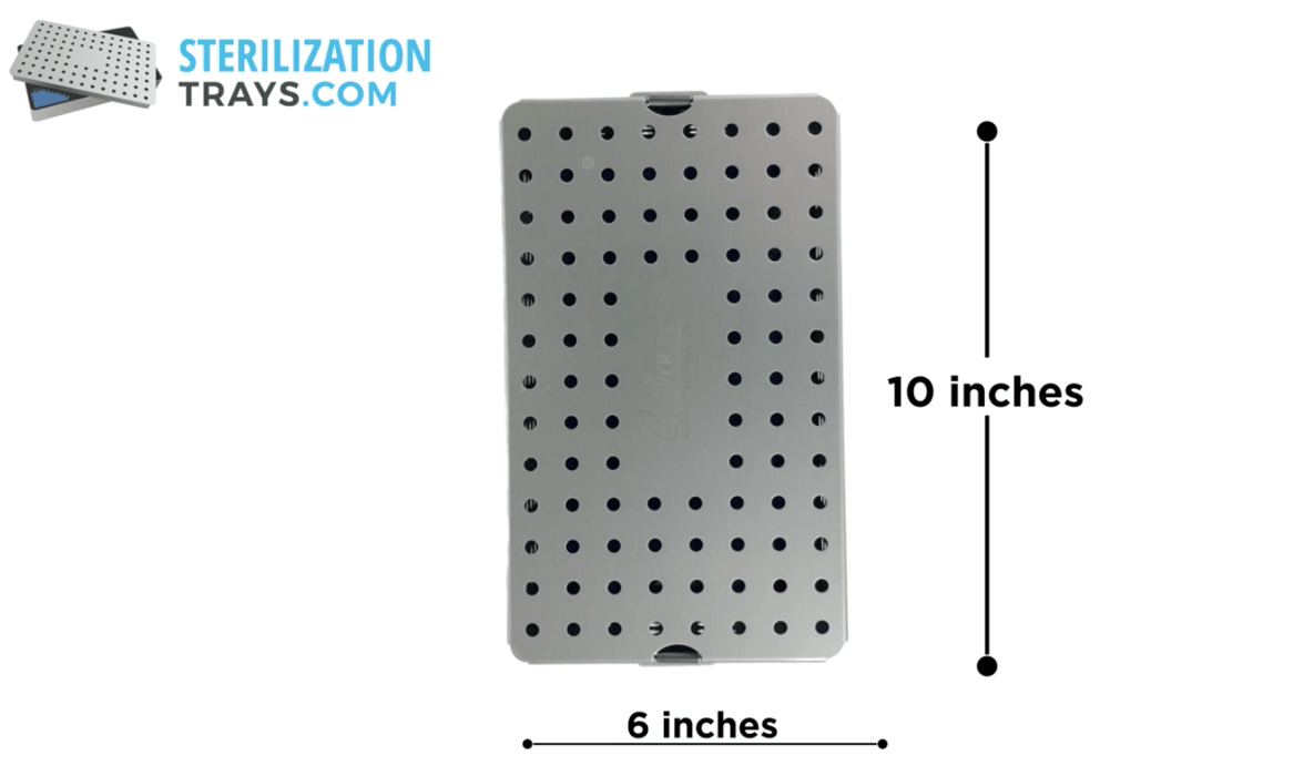 Sterilization Tray Aluminum Large 10" L X 6" W X 3" H Deep Single Layer - CalTray A4220