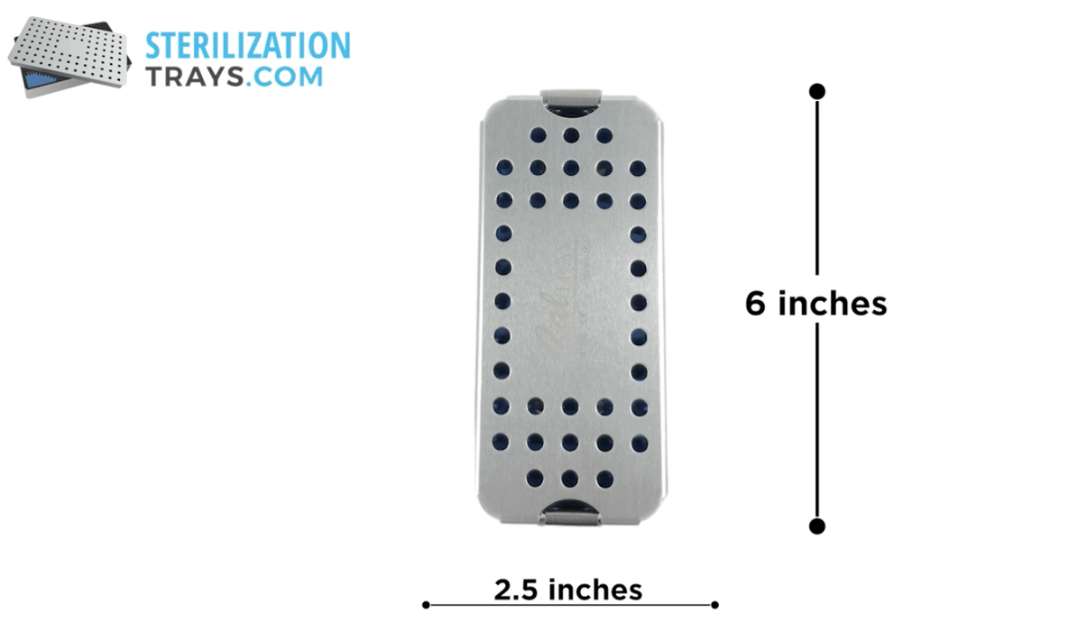 Sterilization Tray Aluminum Small Size 6" L X 2.5" W X 1.5" H - CalTray A1050